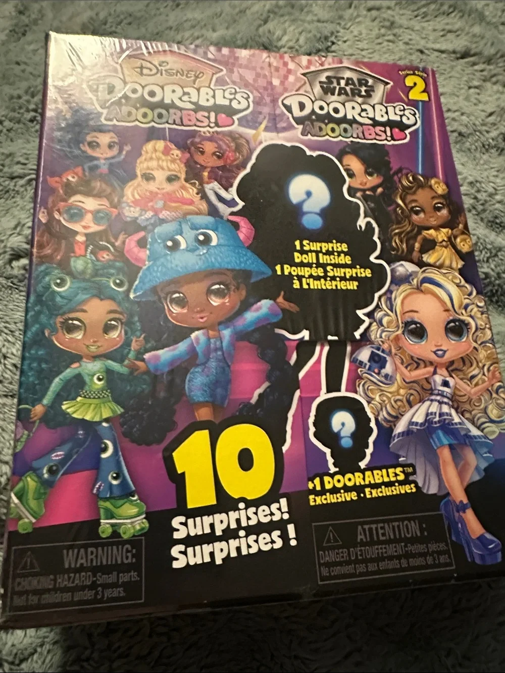 Disney Doorables Surprise Doll Pack - Purple, Blue, Yellow